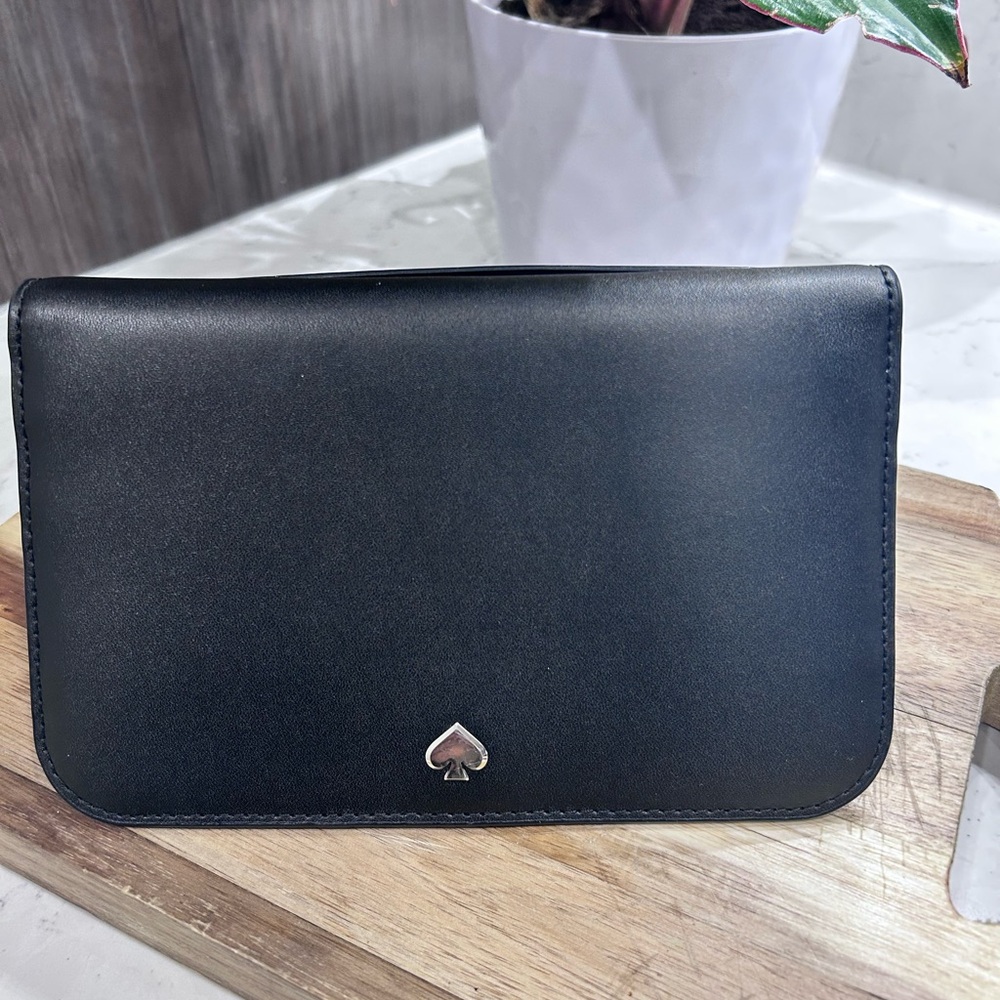 Kate Spade Black Leather Clutch